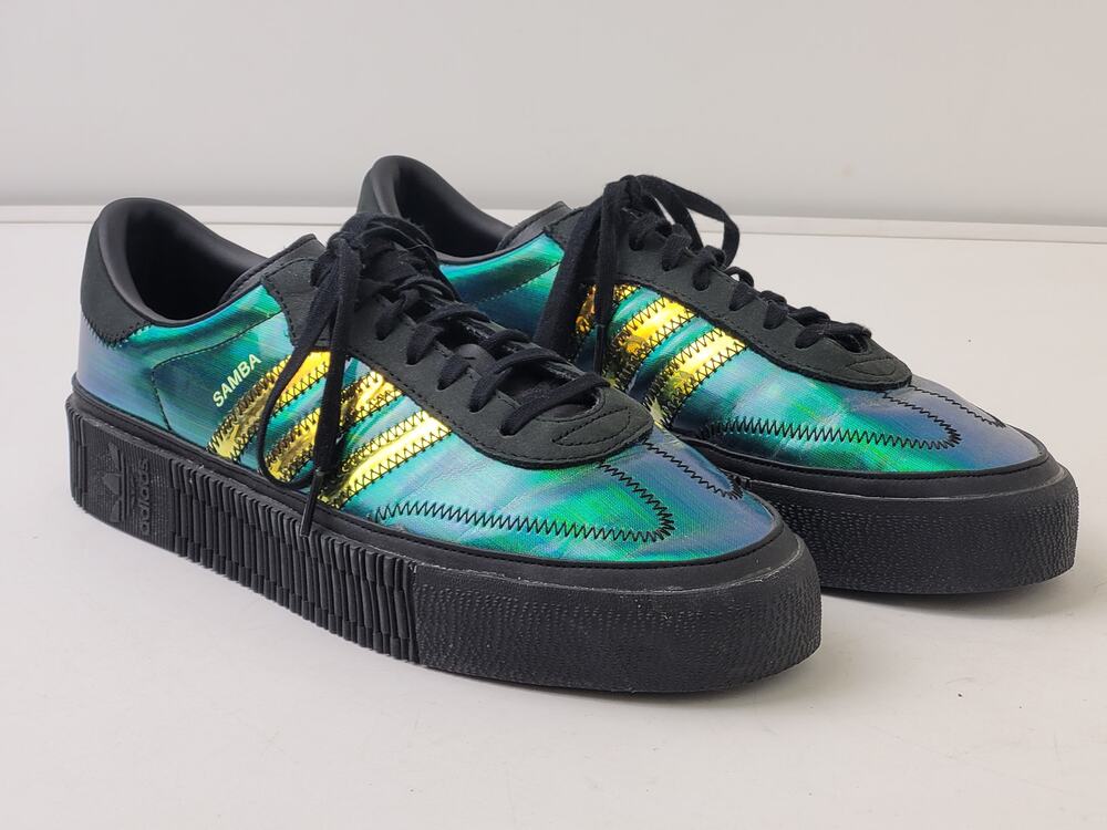 Adidas Sambarose Platform Sneakers in Black Energy Ink Women's Sz 11